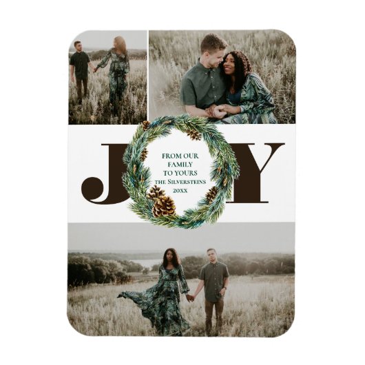 Acorn Wreath Kerstfeestdag Magneet (Verticaal)