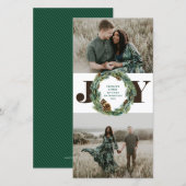 Acorn Wreath Kerstmis Feestdagenkaart (Voorkant / Achterkant)