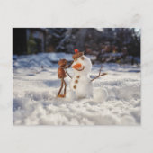 Acorn zelf maakt een sneeuwbalwinterbriefkaart briefkaart (Voorkant)
