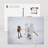 Acorn zelf maakt een sneeuwbalwinterbriefkaart briefkaart (Voorkant / Achterkant)