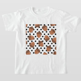 Acorn Zwart Stippen Herfst Y2K Patroon T-shirt