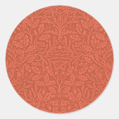Acorns and Oak Leaves by William Morris Ronde Sticker (Voorkant)