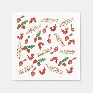 Acorns, de herfst van de valleien Napkins Servet