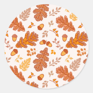 Acorns en valleien ronde sticker