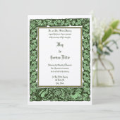 Acorns Konijn & Eekhoorn Loofrand Trouwdag Kaart (Staand voorkant)