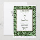 Acorns Konijn & Eekhoorn Loofrand Trouwdag Kaart (Voorkant / Achterkant)