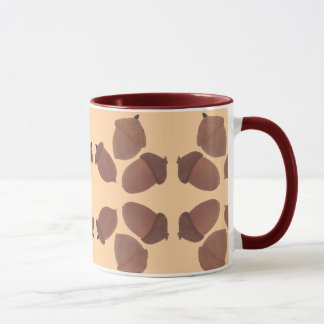 Acorns Pattern on Custom Mugs Mok
