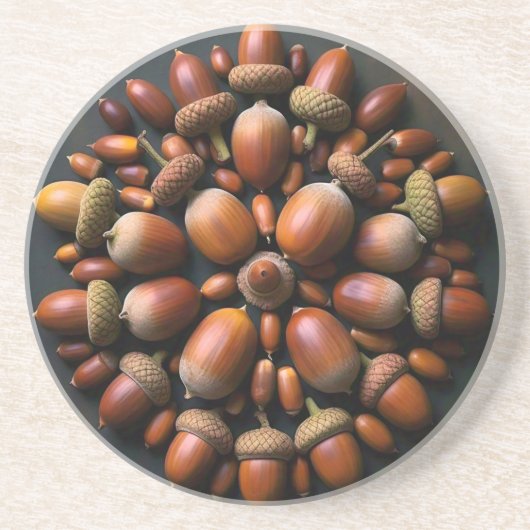 Acorns Zandsteen Onderzetter (Voorkant)