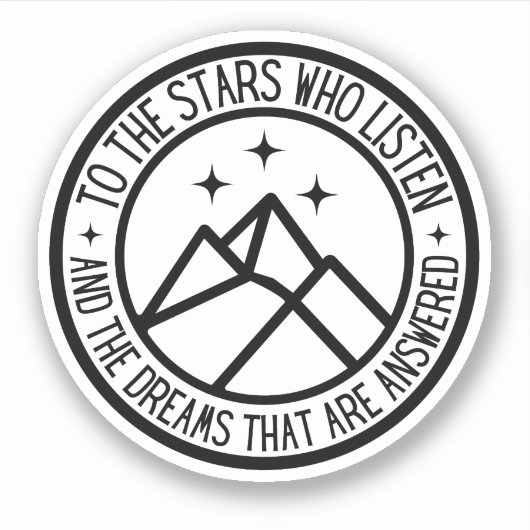 ACOTAR aan de sterren die naar Velaris Night Court Sticker (Voorkant)