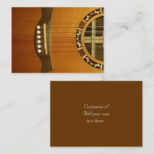 Acoustic 6 String Guitar Visitekaartje (Voorkant / Achterkant)