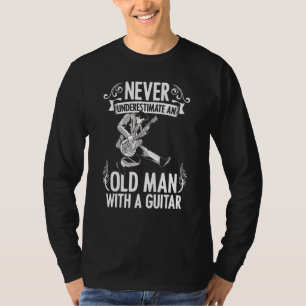 Acoustic Electric Bass Guitar Old Guitarist Mu T-shirt