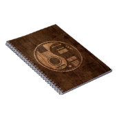 Acoustic Electric Guitars Yin Yang Wood Effect Notitieboek (Rechterzijde)