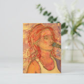 Acoustic Girl Briefkaart (Staand voorkant)