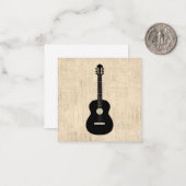 Acoustic Guitar Art Script Background Notitiekaartje (Voorkant / Achterkant in situ)