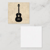 Acoustic Guitar Art Script Background Notitiekaartje (Voorkant / Achterkant)