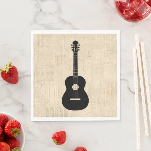 Acoustic Guitar Art Script Background Servet (Insitu)