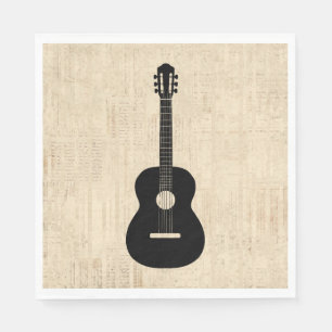 Acoustic Guitar Art Script Background Servet