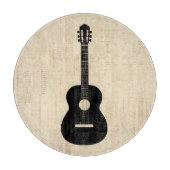 Acoustic Guitar Art Script Background Snijplank (Voorkant)