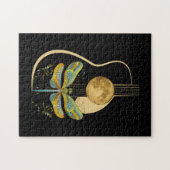Acoustic Guitar Artistic Dragonfly Music Legpuzzel (Horizontaal)