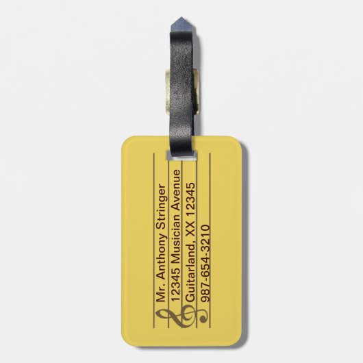 Acoustic Guitar Bagagelabel (Achterkant verticaal)