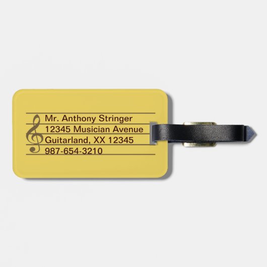 Acoustic Guitar Bagagelabel (Achterkant horizontaal)