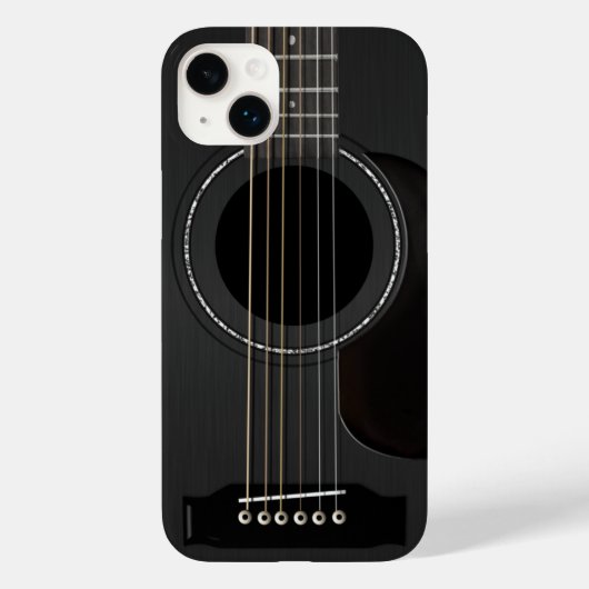 Acoustic Guitar Black Case-Mate iPhone Case (Achterkant)