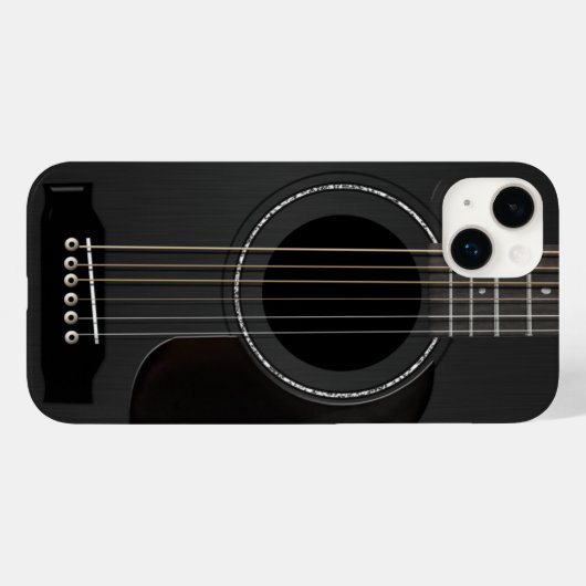 Acoustic Guitar Black Case-Mate iPhone Case (Achterkant (horizontaal))