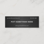 Acoustic Guitar Black Mini Visitekaartje (Achterkant)