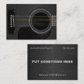 Acoustic Guitar Black Visitekaartje (Voorkant / Achterkant)