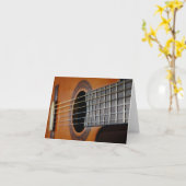 Acoustic Guitar Blank Notecards for Music Lovers Kaart (Gele Bloem)