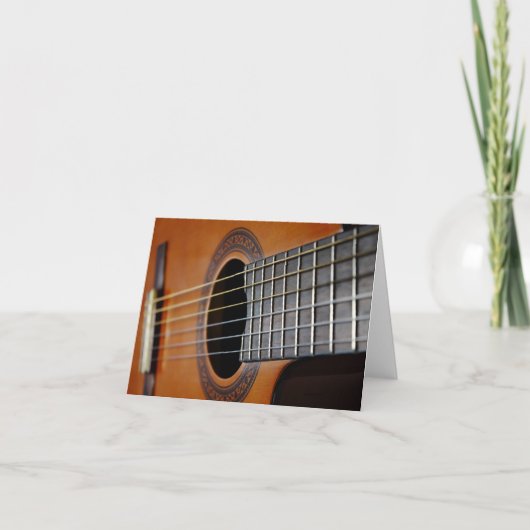 Acoustic Guitar Blank Notecards for Music Lovers Kaart (Voorkant)