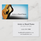 Acoustic Guitar Blue Artist Visitekaartjes (Voorkant / Achterkant)