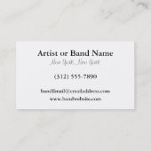 Acoustic Guitar Blue Artist Visitekaartjes (Achterkant)