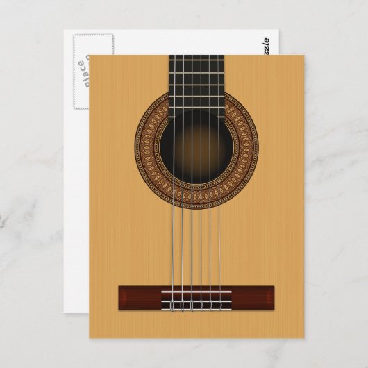 Acoustic Guitar Briefkaart (Voorkant / Achterkant)