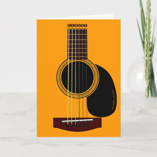 acoustic guitar card kaart (Voorkant)