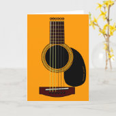 acoustic guitar card kaart (Gele Bloem)
