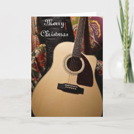 Acoustic Guitar Christmas Kaart
