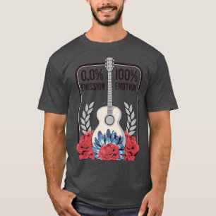 Acoustic Guitar Clothing RoseFunny Music 100 Emoti T-shirt