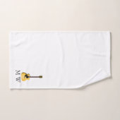 Acoustic Guitar Design Monogrammed Bad Handdoek (Handdoek)