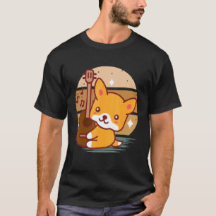 Acoustic Guitar Dog for Guitarist Music Artist Sun T-shirt