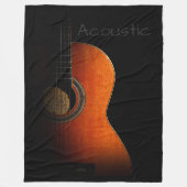 Acoustic Guitar Fleece Blanket (Voorkant)