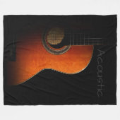 Acoustic Guitar Fleece Blanket Deken (Voorkant (Horizontaal))