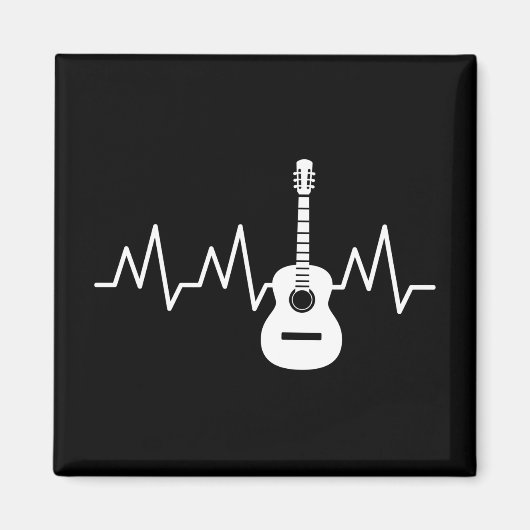 Acoustic Guitar Heart Beat Magneet (Voorkant)