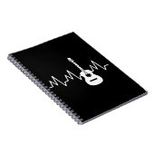 Acoustic Guitar Heart Beat Notitieboek (Rechterzijde)