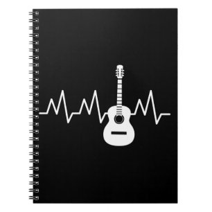 Acoustic Guitar Heart Beat Notitieboek