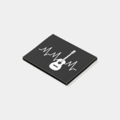 Acoustic Guitar Heart Beat Post-it® Notes (Schuin)