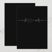 Acoustic Guitar Heartbeat Band Musician Kaart (Voorkant / Achterkant)