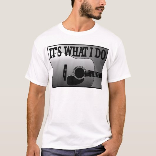 ACOUSTIC GUITAR-IT IS WAT IK DOE T-SHIRT (Voorkant)