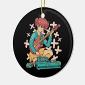 Acoustic Guitar Japanse Muziek Kawaii Anime Keramisch Ornament (Links)