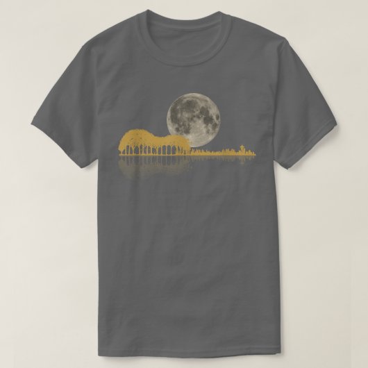 Acoustic Guitar Lake Shadow Moon Guitar Player Mus T-shirt (Design voorkant)